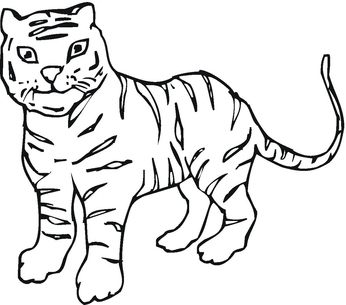 Раскраски кошки тигры