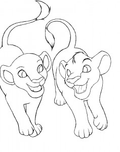 Baby Lion Coloring Page Picture – Animal Place