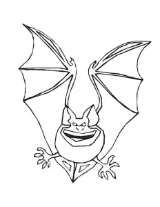 Bat Coloring Page Image – Animal Place