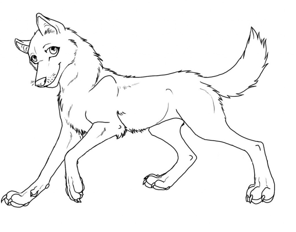 Coloring Page of Wolf – Animal Place