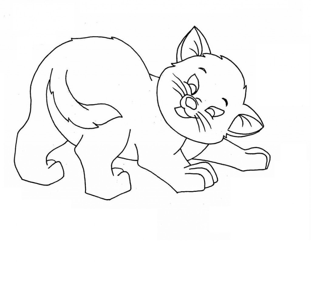 Kitty Cat Coloring Pages Photo – Animal Place