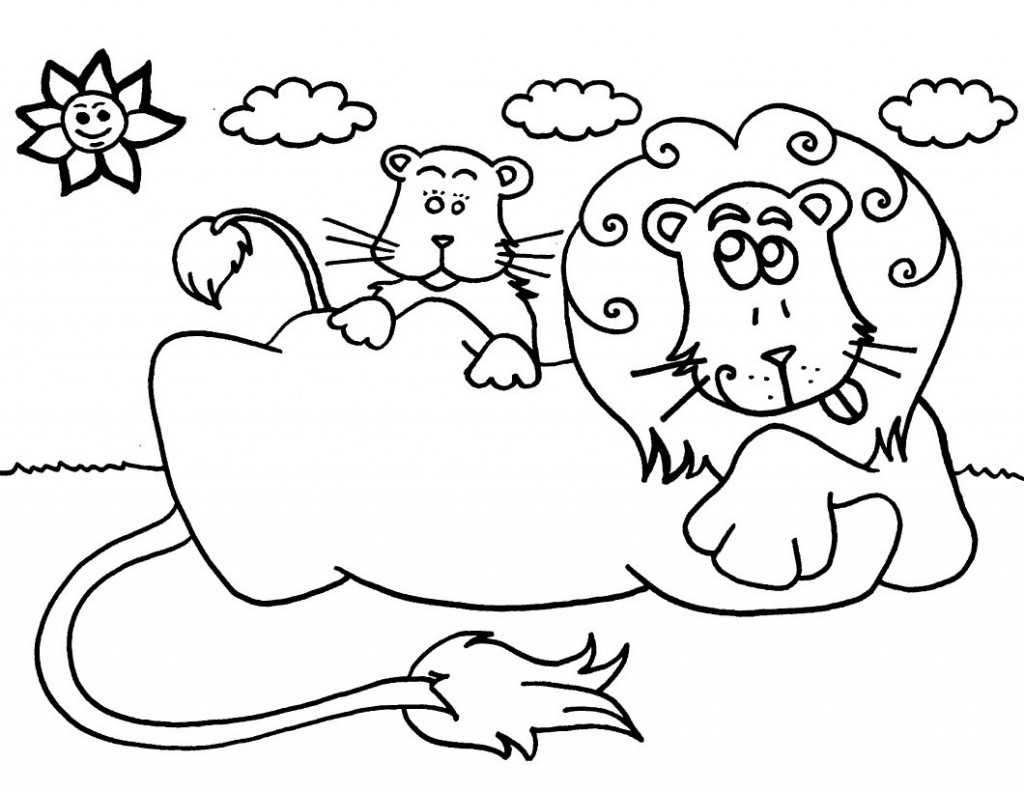 Lion Coloring Page – Animal Place