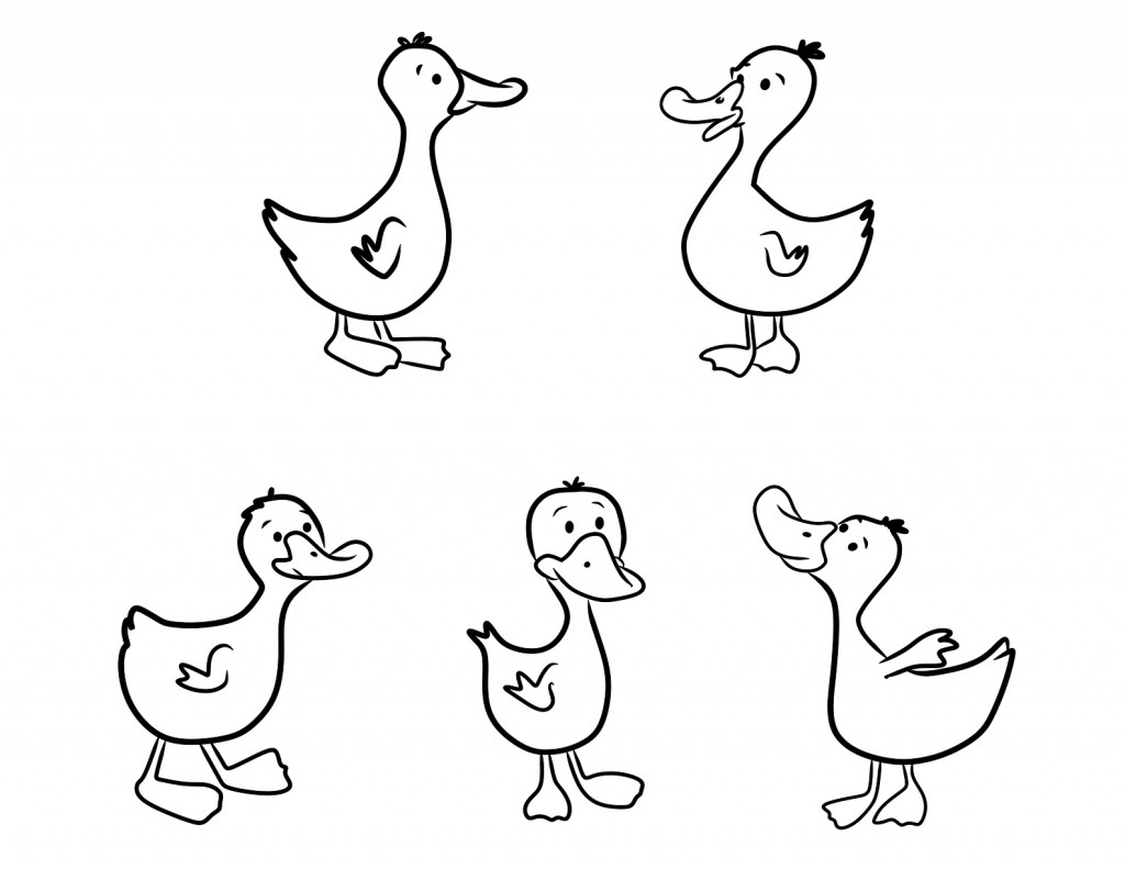 duck coloring pages printable little bear