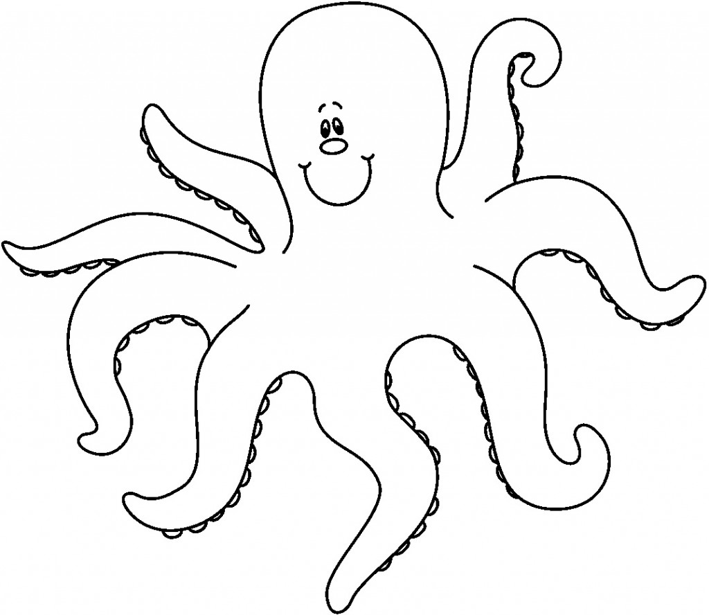 Octopus Coloring Pages for Kids Photo – Animal Place