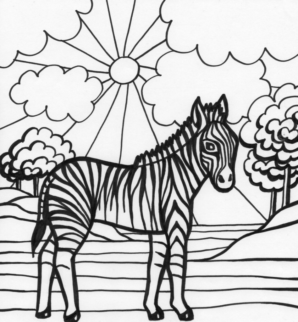 Zebra Coloring Pages Pictures – Animal Place