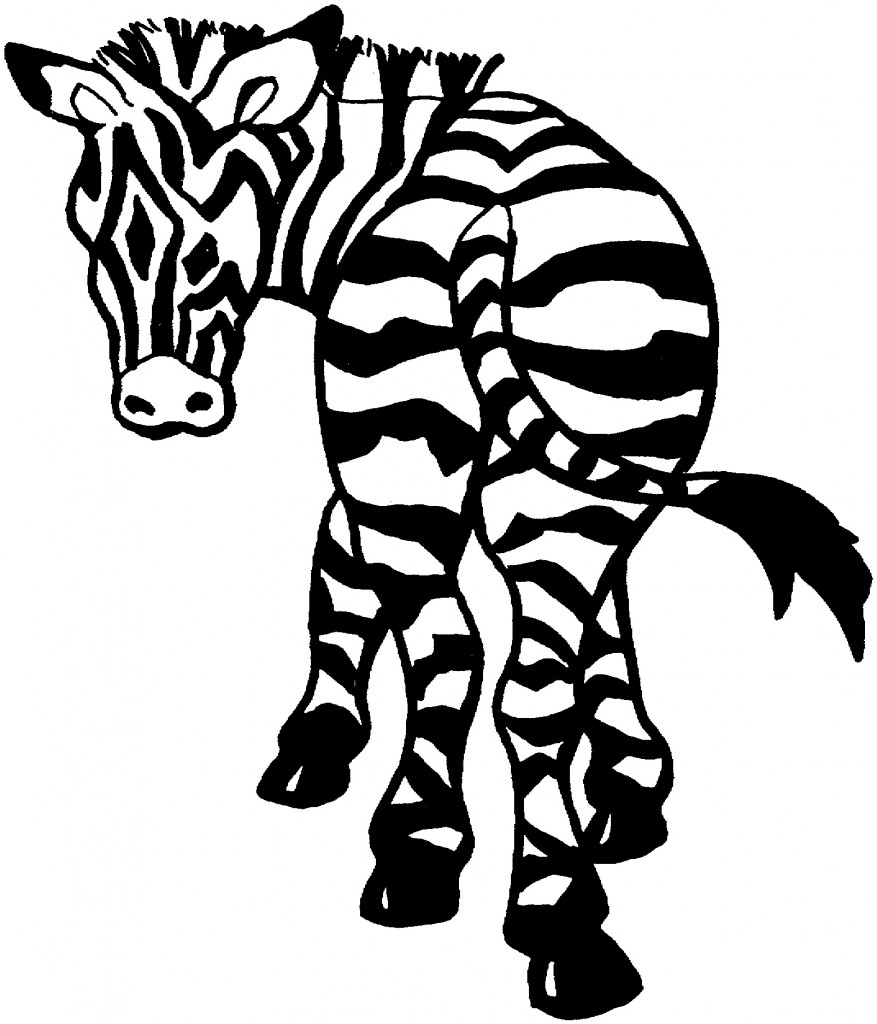 Zebra Coloring Pages for Kids – Animal Place